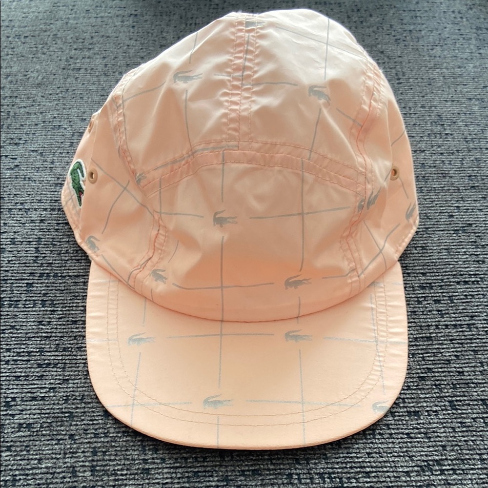 Lacoste Supreme Collab Pink Quilted Hat